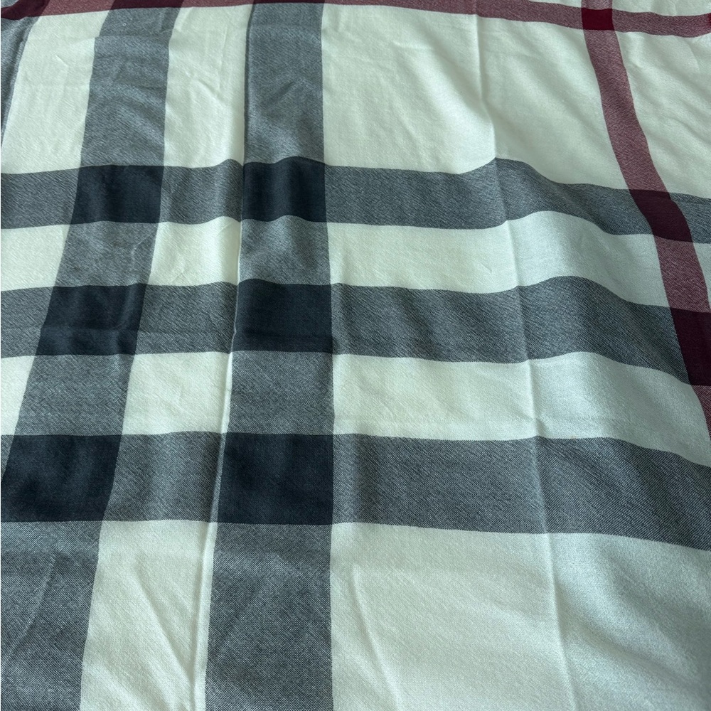 Burberry Checkered Blanket in Black, Gray, and White